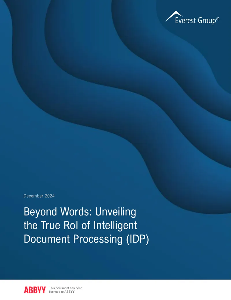 Understanding the RoI of Intelligent Document Processing