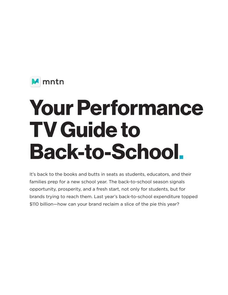 Your Performance TV Guide to Back-to-School 2023