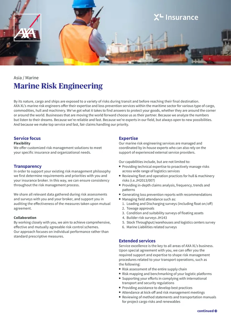 Marine Risk Engineering Service Overview