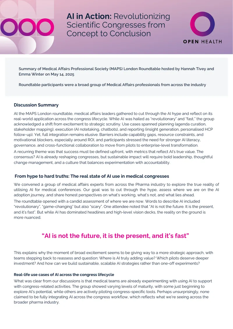 AI Utilization in Medical Congresses