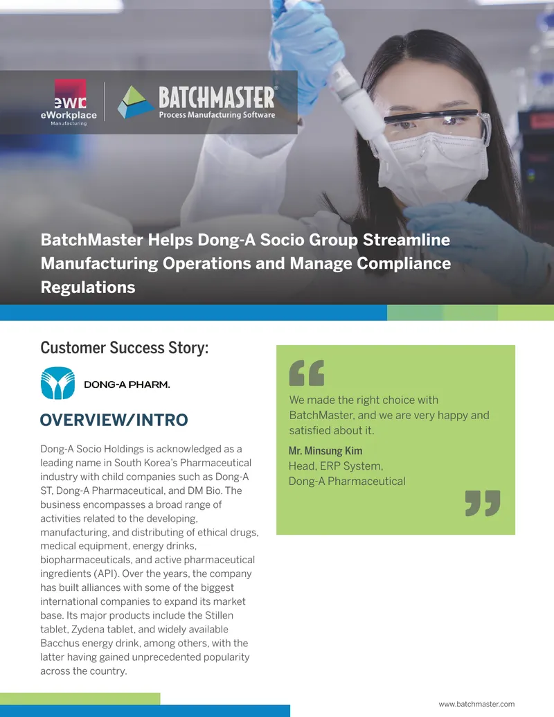 Dong-A Socio Holdings ERP Implementation Case Study