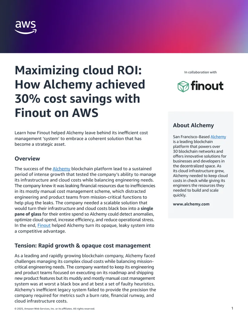Cloud Cost Management Solution Implementation at Alchemy