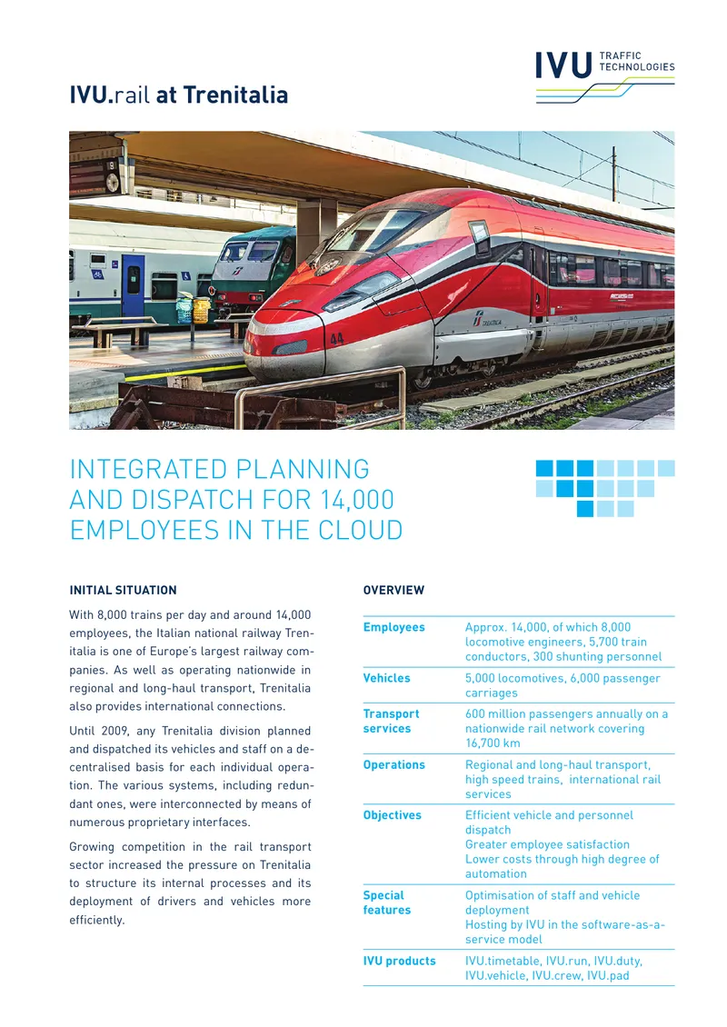 Integrated Planning and Dispatch Solution for Trenitalia