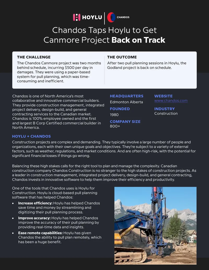 Chandos Construction Project Management with Hoylu
