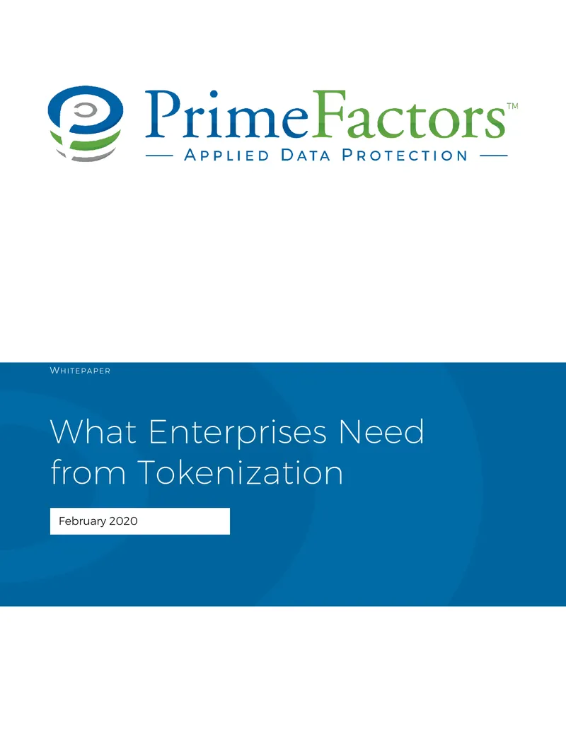 Tokenization Requirements for Enterprises