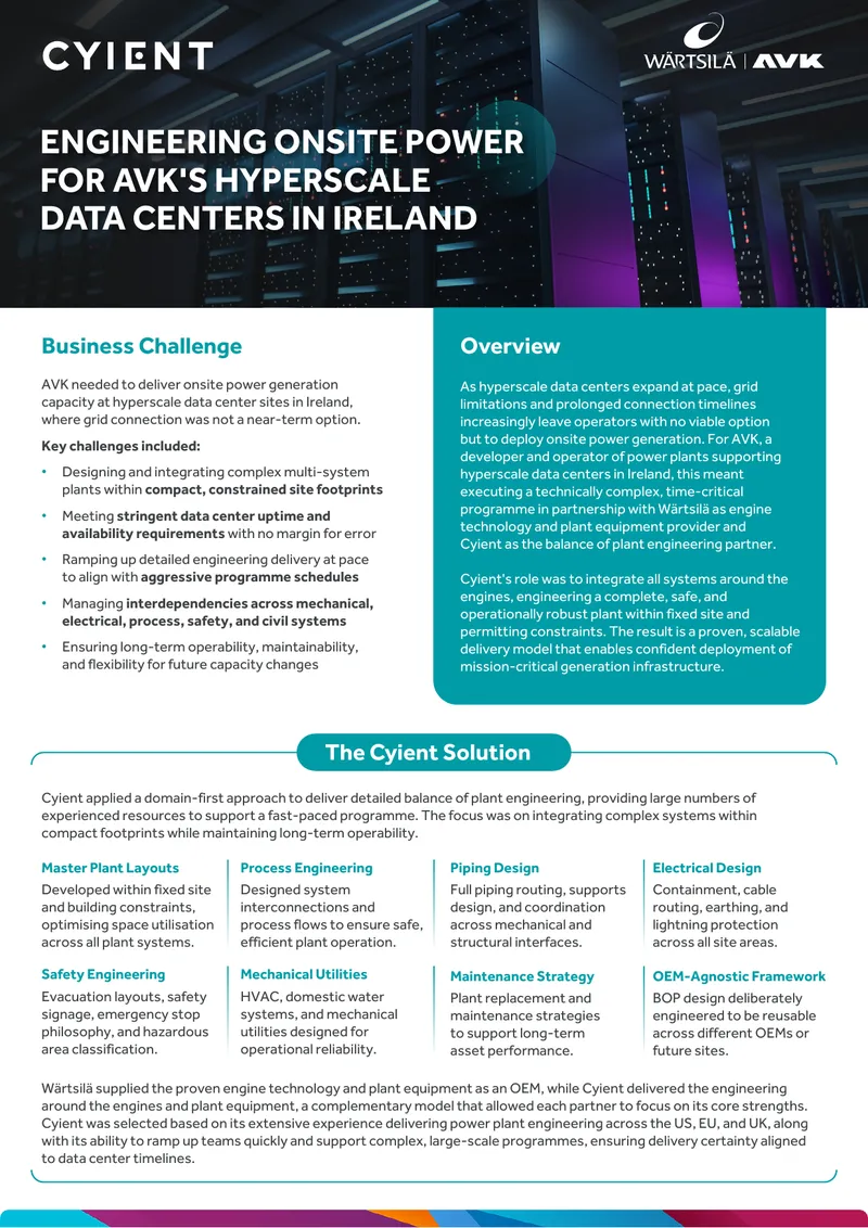 Engineering Onsite Power for AVK's Hyperscale Data Centers
