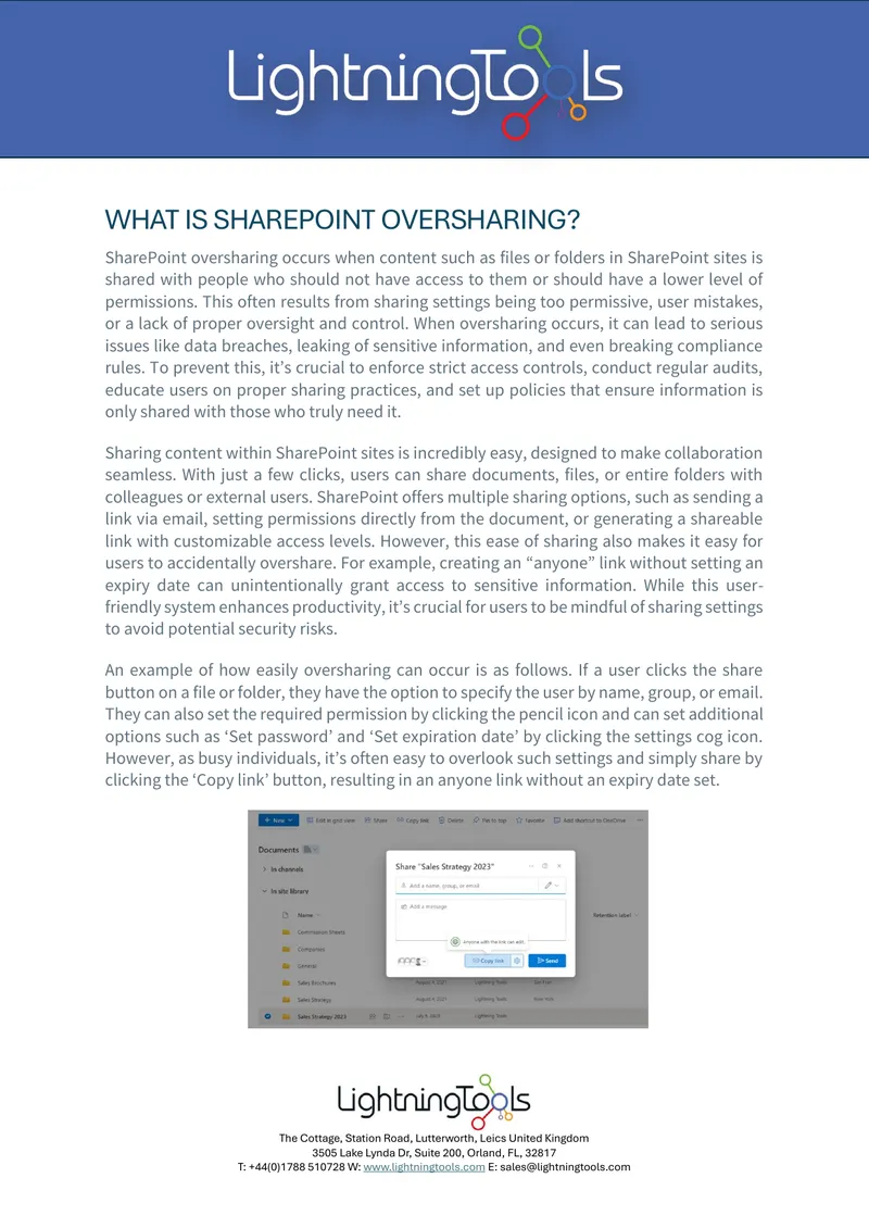 Managing SharePoint Oversharing Issues