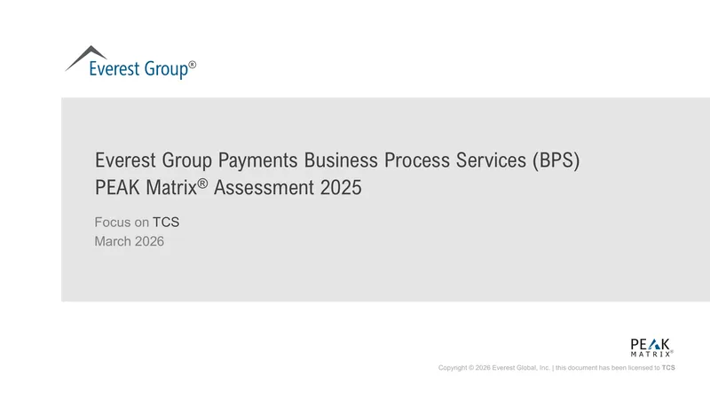 Payments Business Process Services PEAK Matrix Assessment 2025
