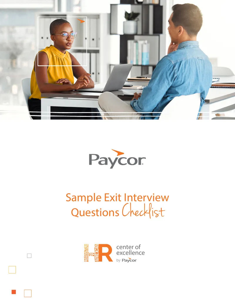Sample Exit Interview Questions Checklist