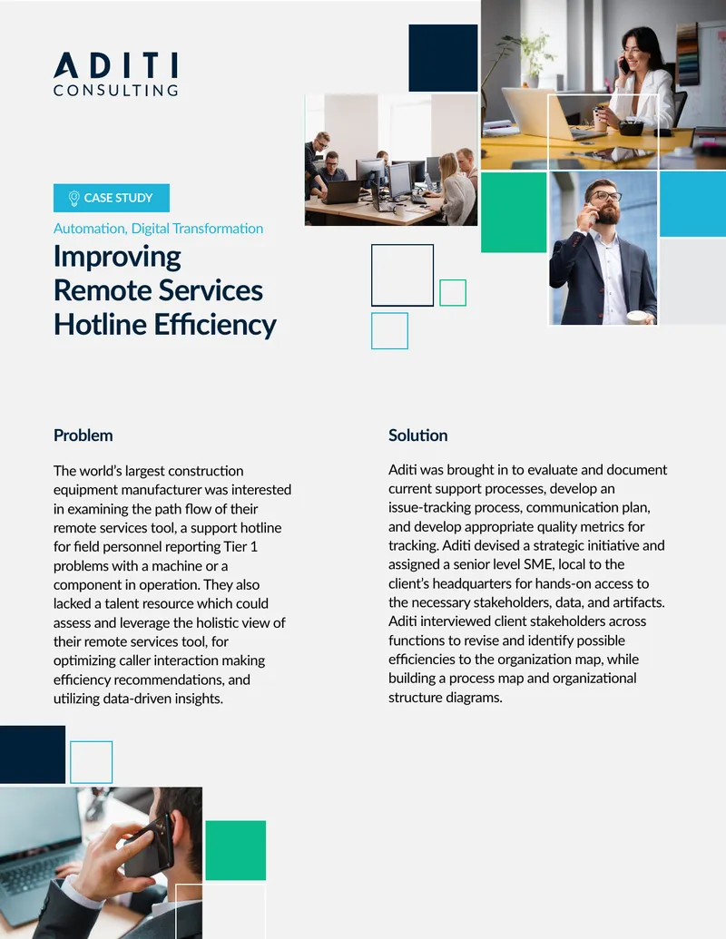Improving Remote Services Hotline Efficiency