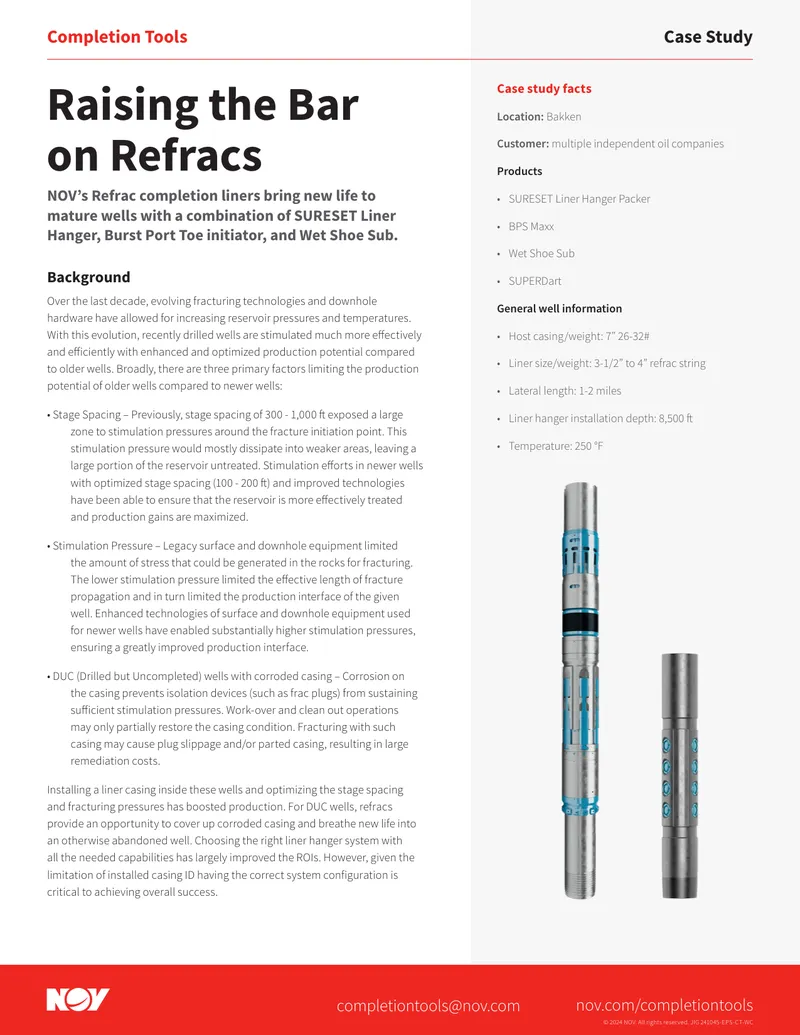 Refrac Liner System Case Study