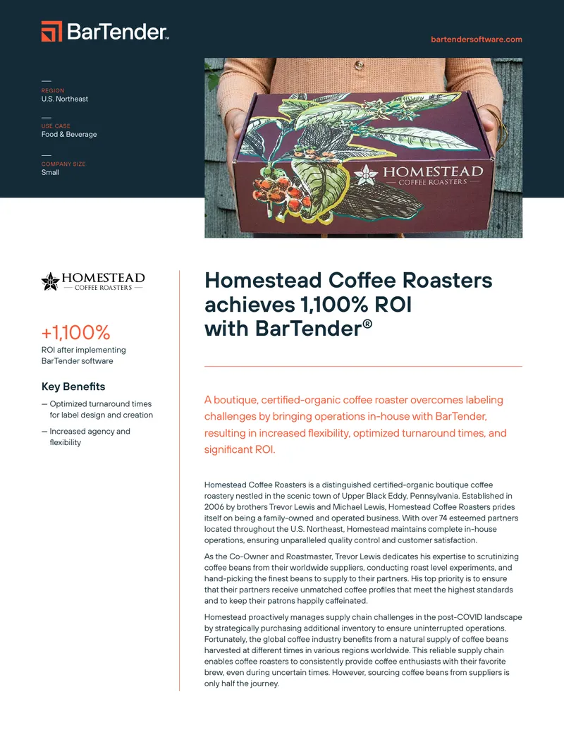 Homestead Coffee Roasters Labeling Operations Case Study