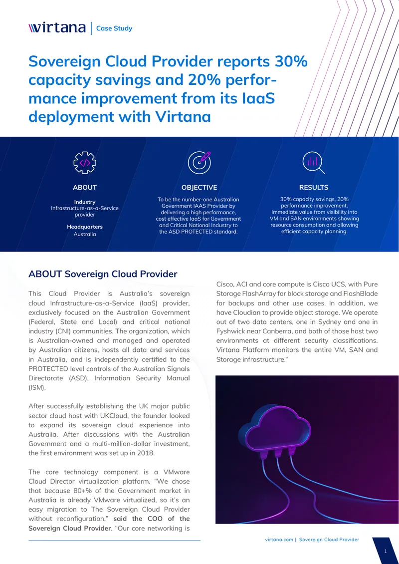 Sovereign Cloud Provider IaaS Deployment Case Study