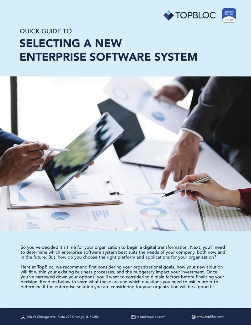 Selecting a New Enterprise Software System Guide