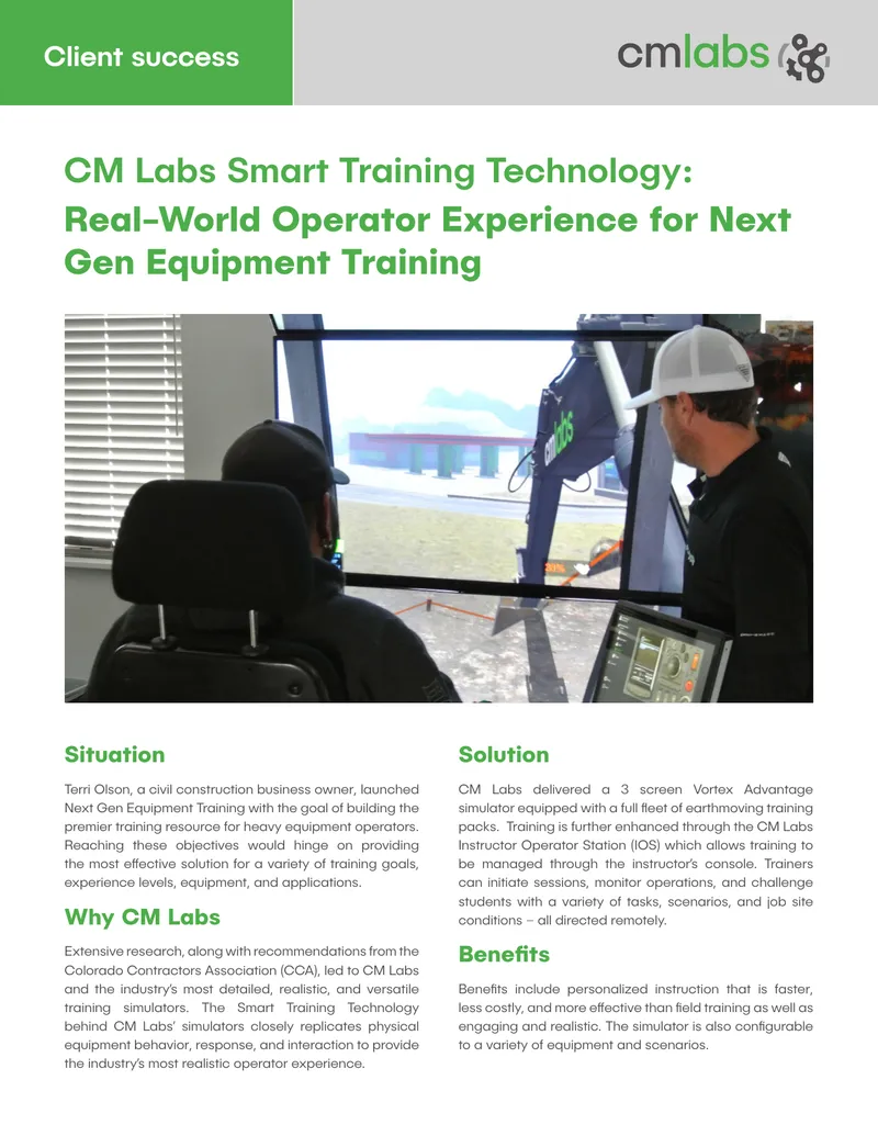 Next Gen Equipment Training Simulator Implementation