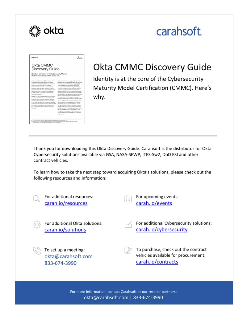 Okta CMMC Discovery Guide