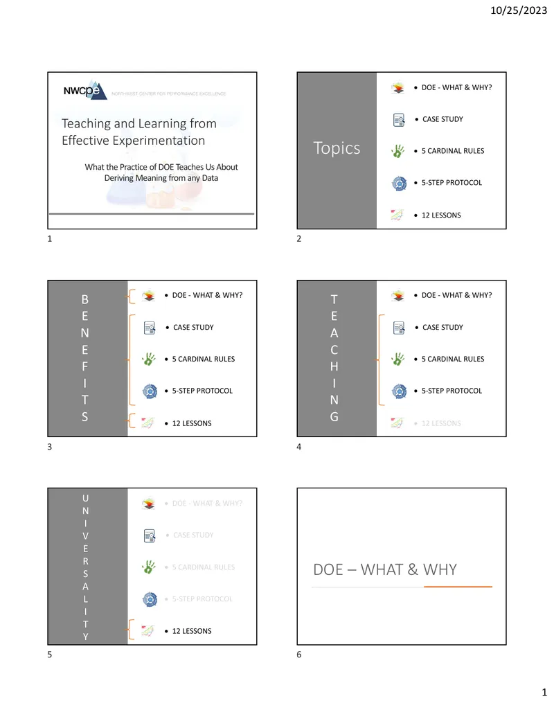 Design of Experiments Methodology and Case Study