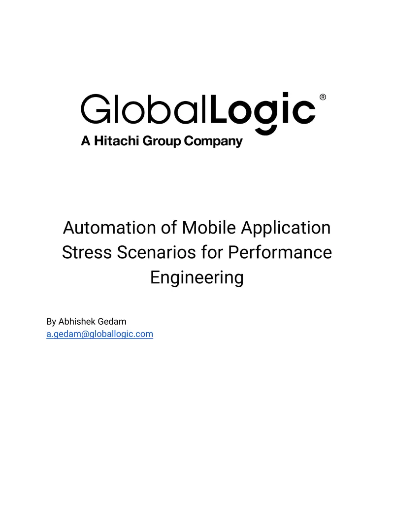 Application Stress Scenarios for Performance Engineering