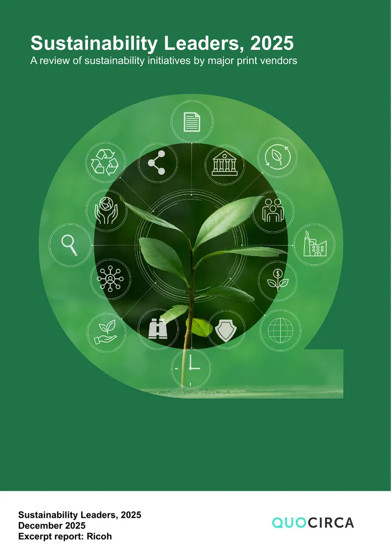 Sustainability Initiatives by Major Print Vendors