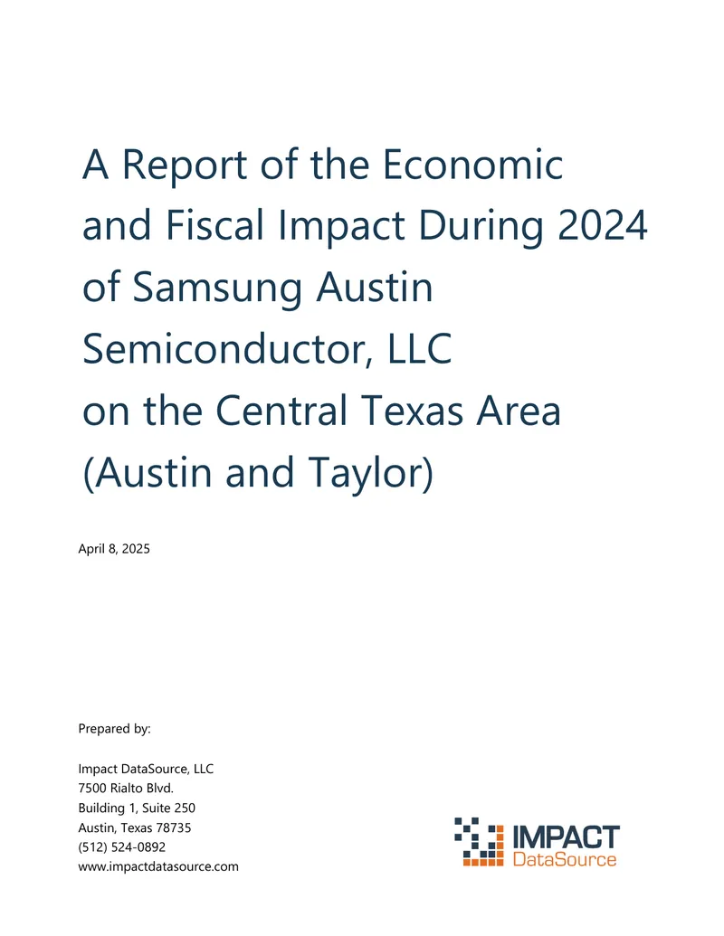 Economic and Fiscal Impact Report of Samsung Austin Semiconductor