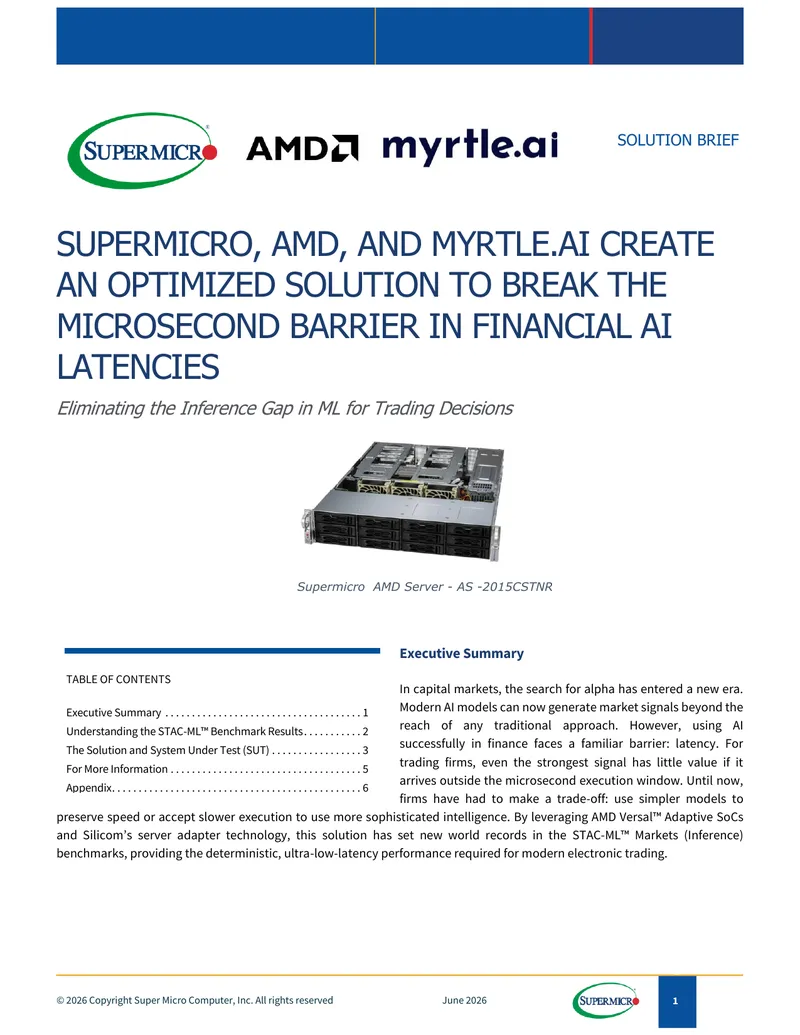 Optimized Solution for Financial AI Latency Reduction