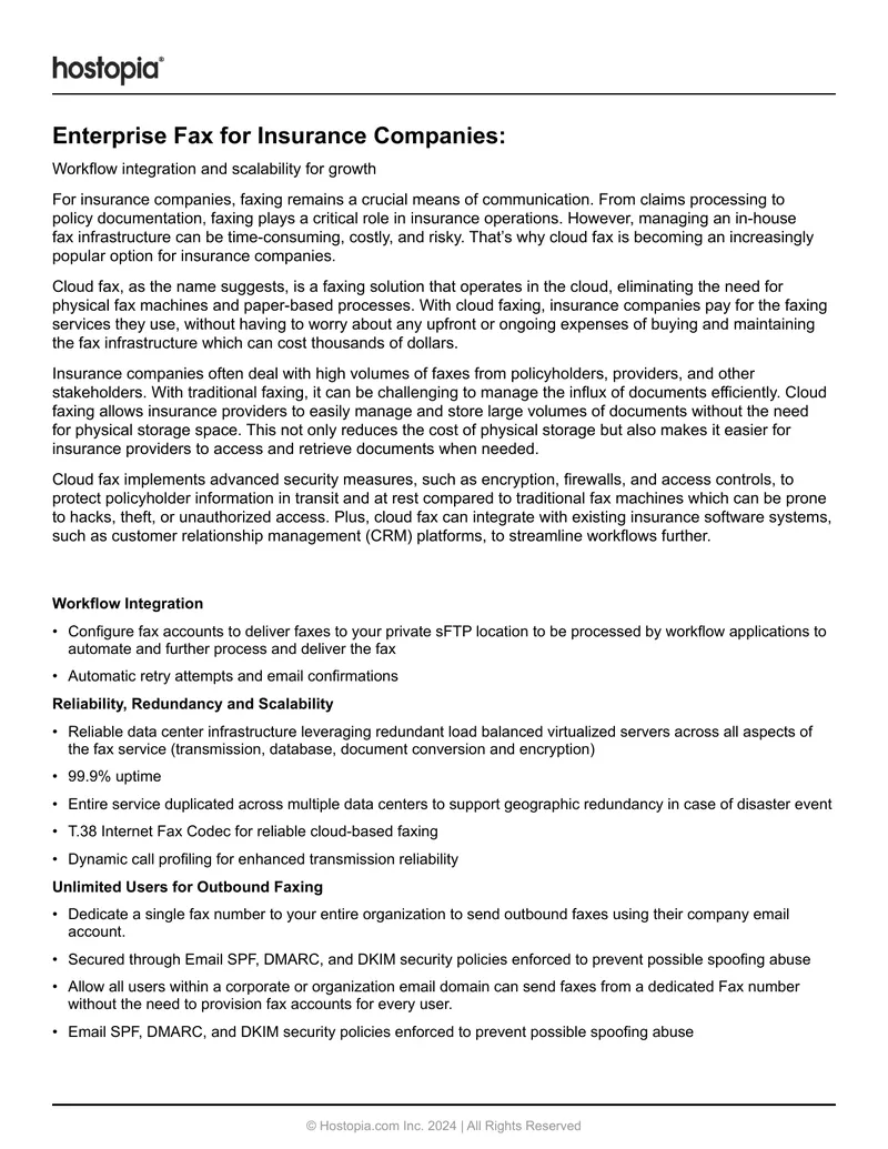 Cloud Fax Solutions for Insurance Companies