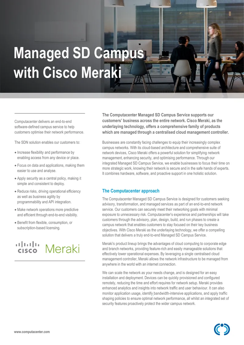 Managed SD Campus Service with Cisco Meraki