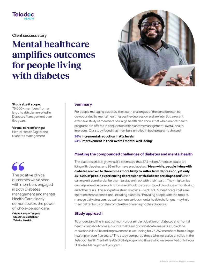 Impact of Mental Health Programs on Diabetes Management