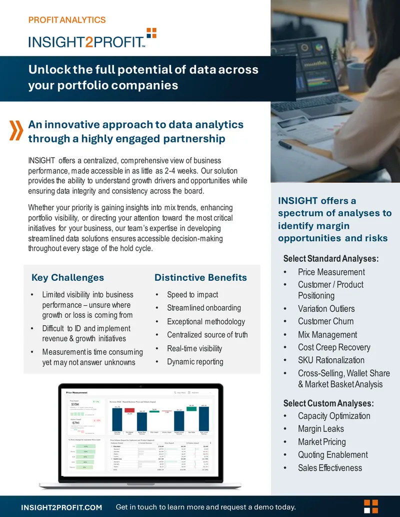 Profit Analytics Data Solution Overview