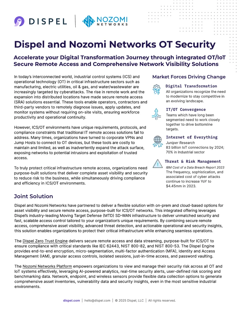 Integrated OT Security Solutions for Remote Access