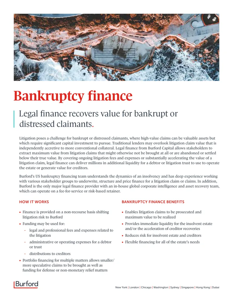 Bankruptcy Finance Solutions and Case Studies
