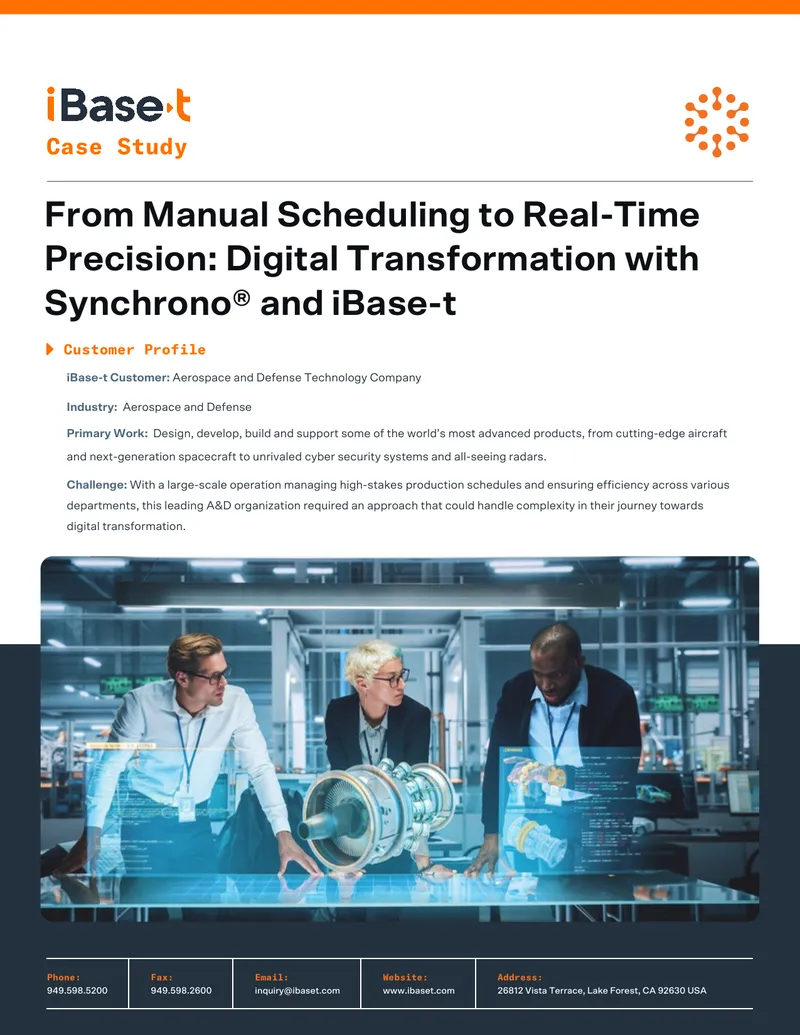 Digital Transformation in Aerospace and Defense Manufacturing