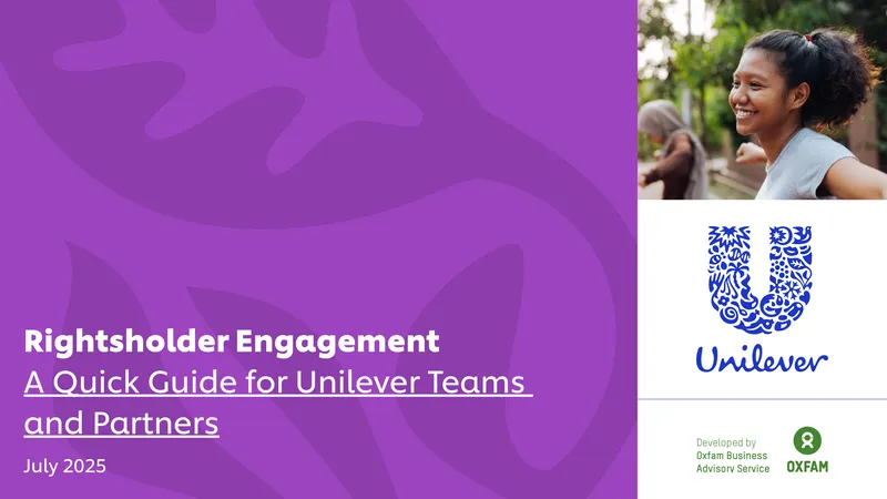Rightsholder Engagement Guide for Unilever Teams