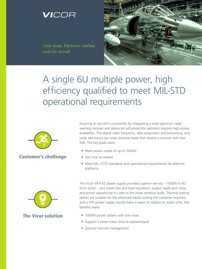 Electronic Warfare Suite Power Supply Case Study