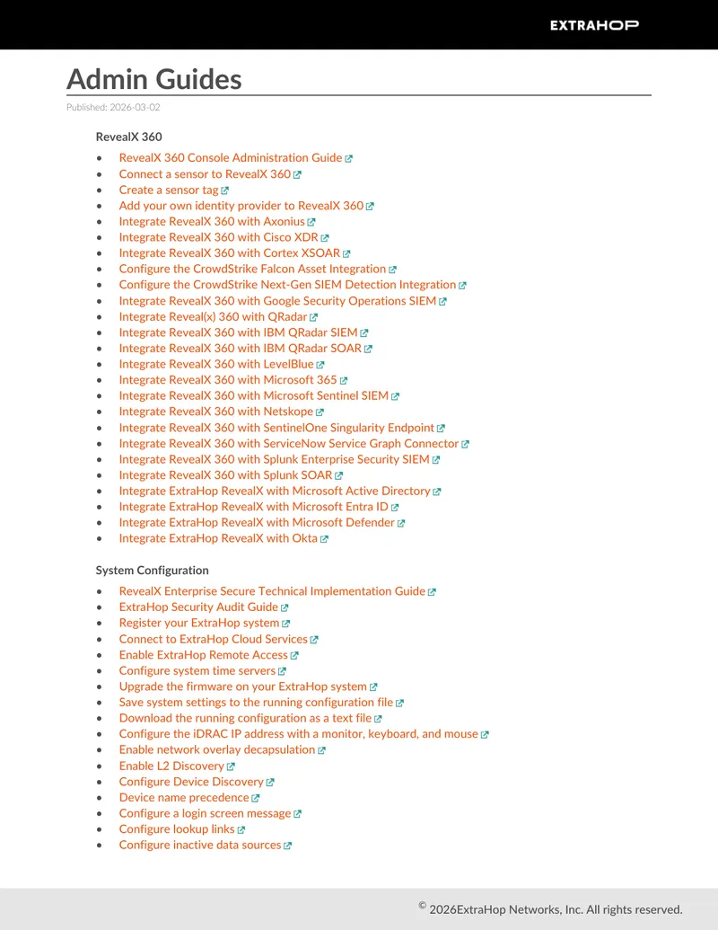 RevealX 360 Console Administration Guide