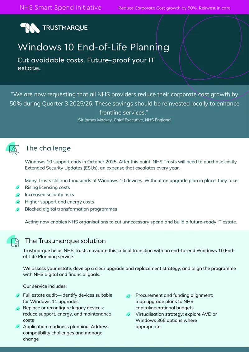 Windows 10 End-of-Life Planning for NHS Trusts