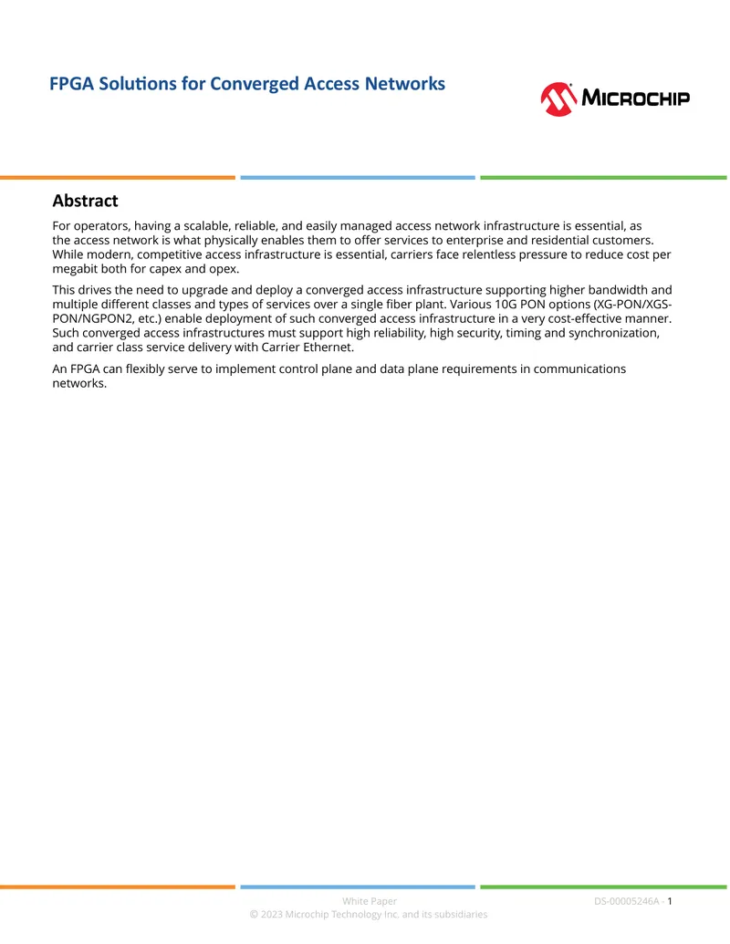 FPGA Solutions for Converged Access Networks