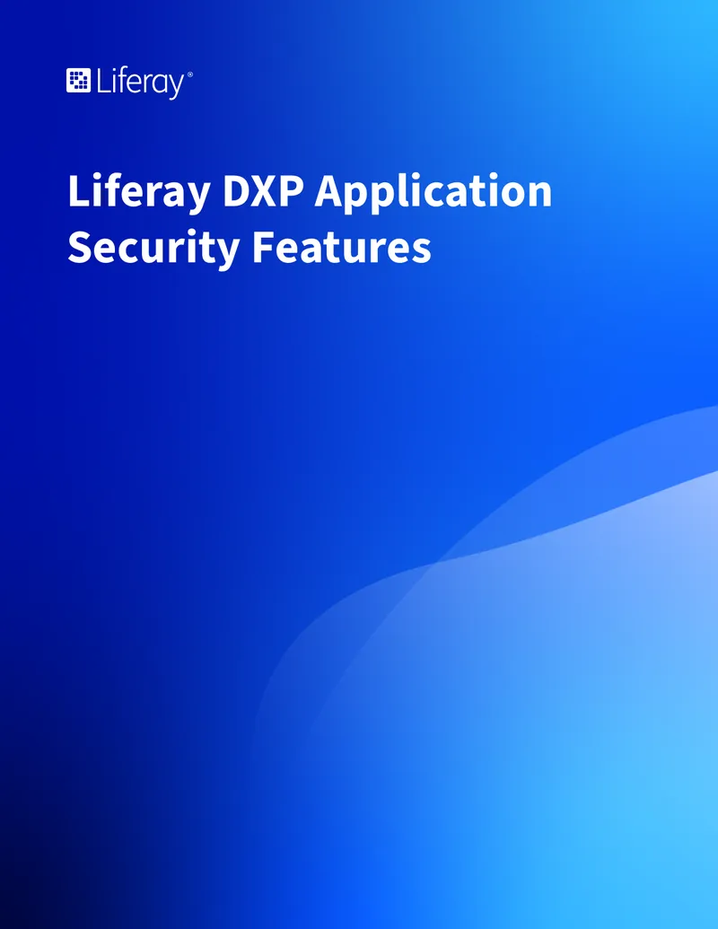 Liferay DXP Application Security Features Overview