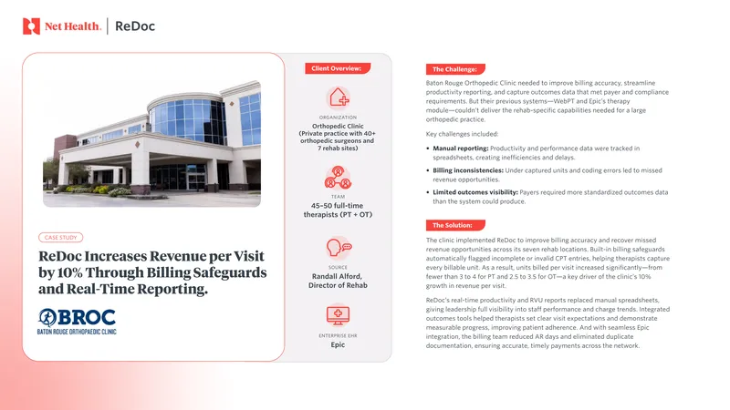 Baton Rouge Orthopedic Clinic Case Study