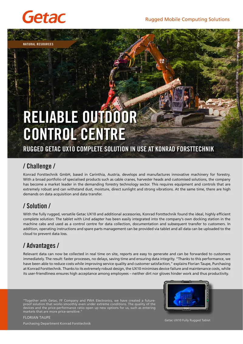 Rugged Mobile Computing Solutions for Forestry