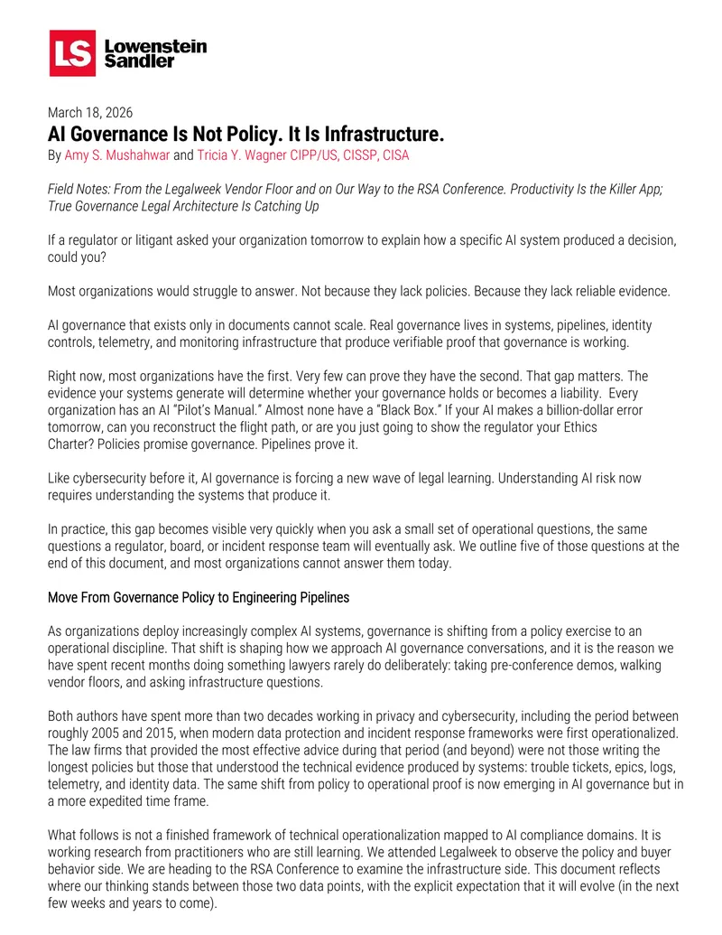 AI Governance Infrastructure and Operational Challenges