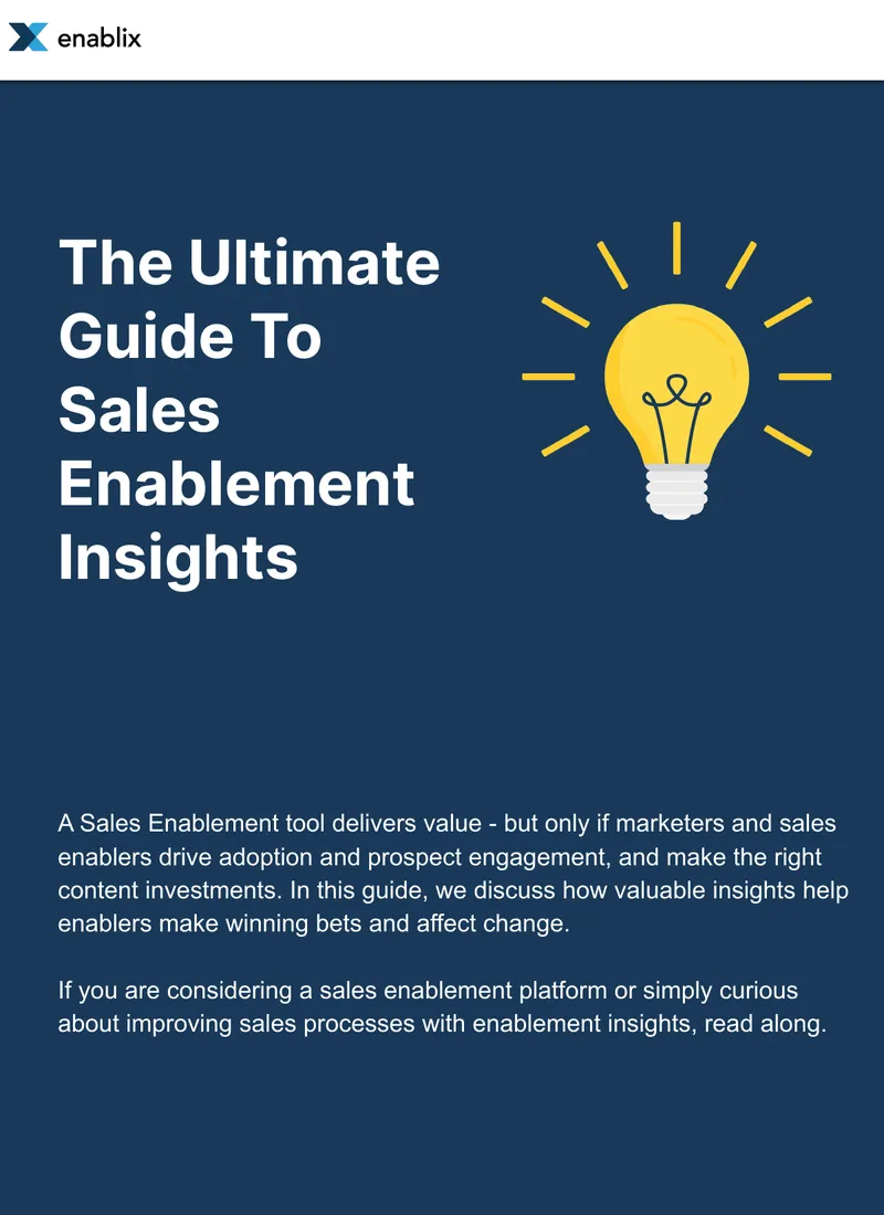 Sales Enablement Insights and Engagement Strategies