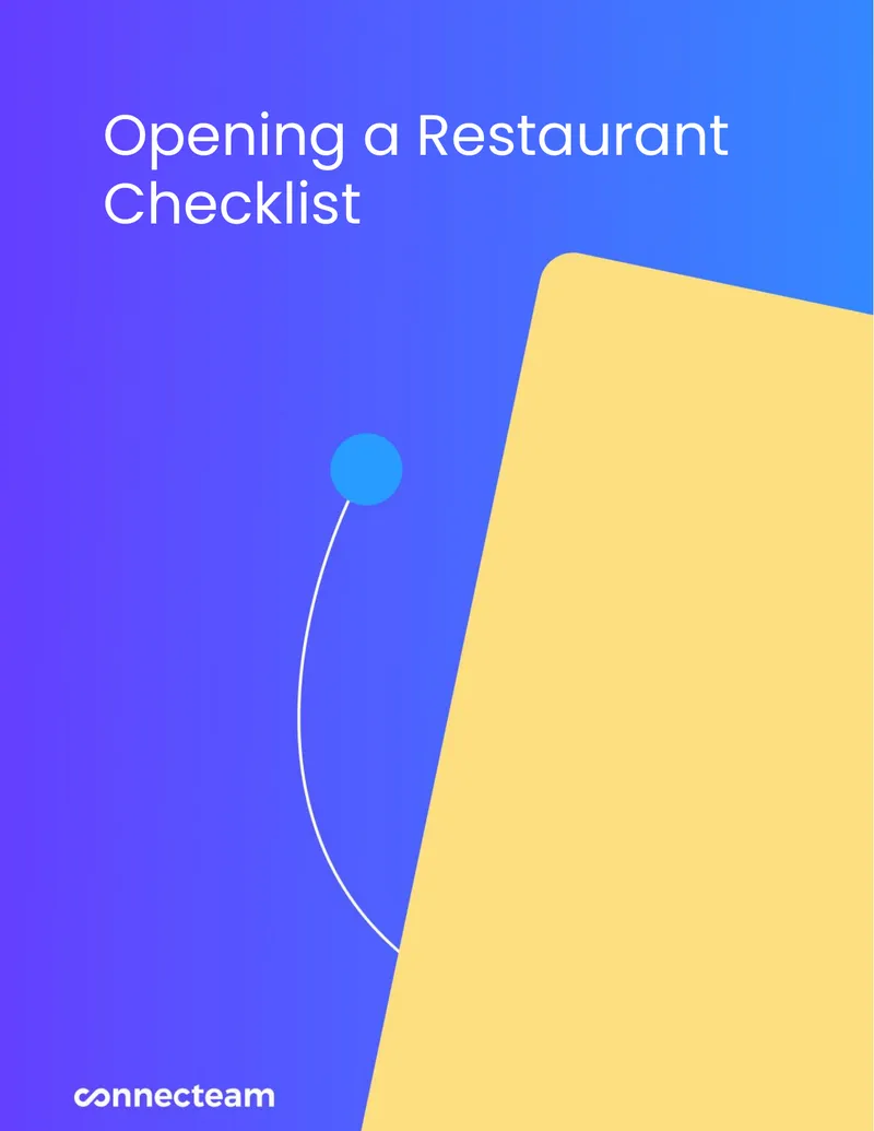 Opening a Restaurant Preparation Checklist