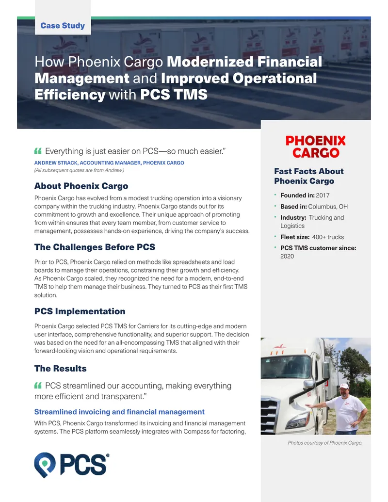 Phoenix Cargo Financial Management Modernization Case Study