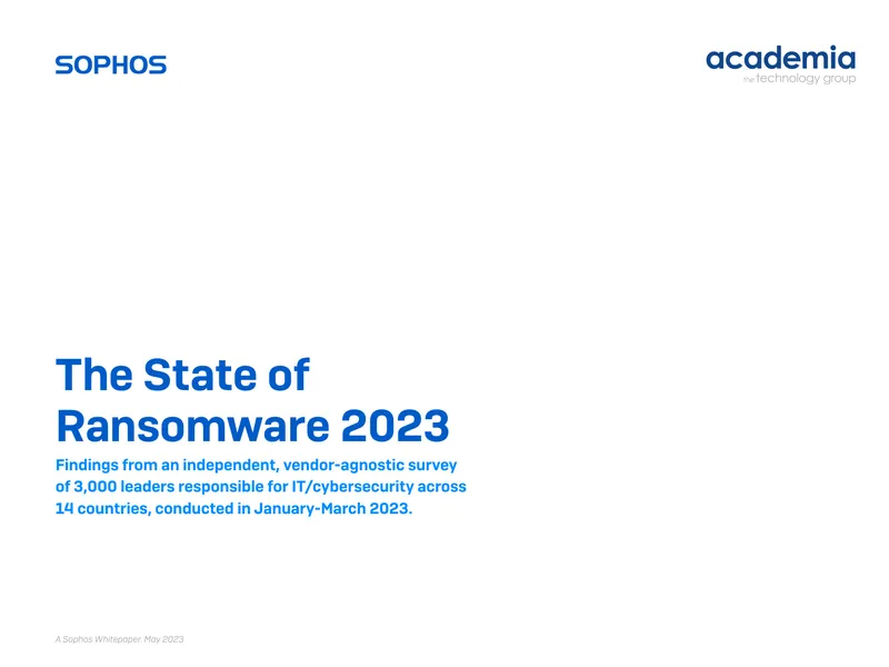 State of Ransomware 2023 Findings Report preview page 1