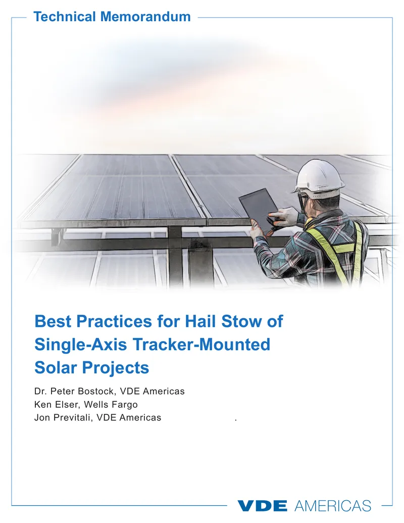 Best Practices for Hail Stow of Single-Axis Tracker-Mounted Solar Projects