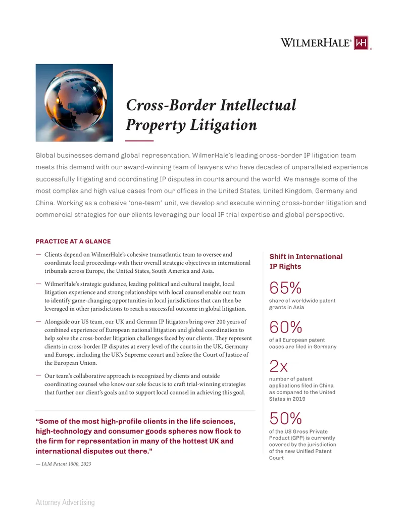 Cross-Border Intellectual Property Litigation Overview