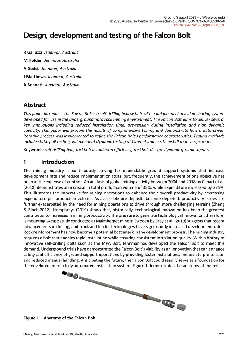 Design and Development of the Falcon Bolt