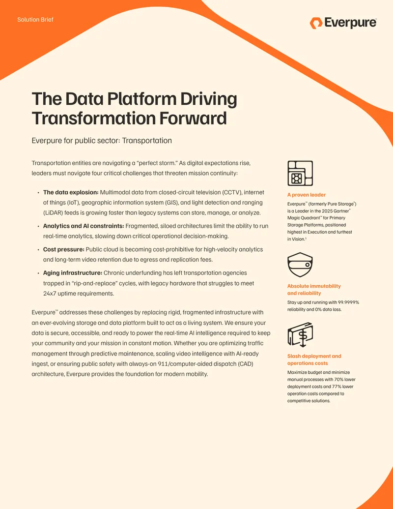 Everpure Data Platform for Transportation Challenges