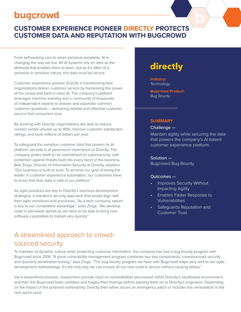 Directly's Approach to Customer Data Security with Bugcrowd